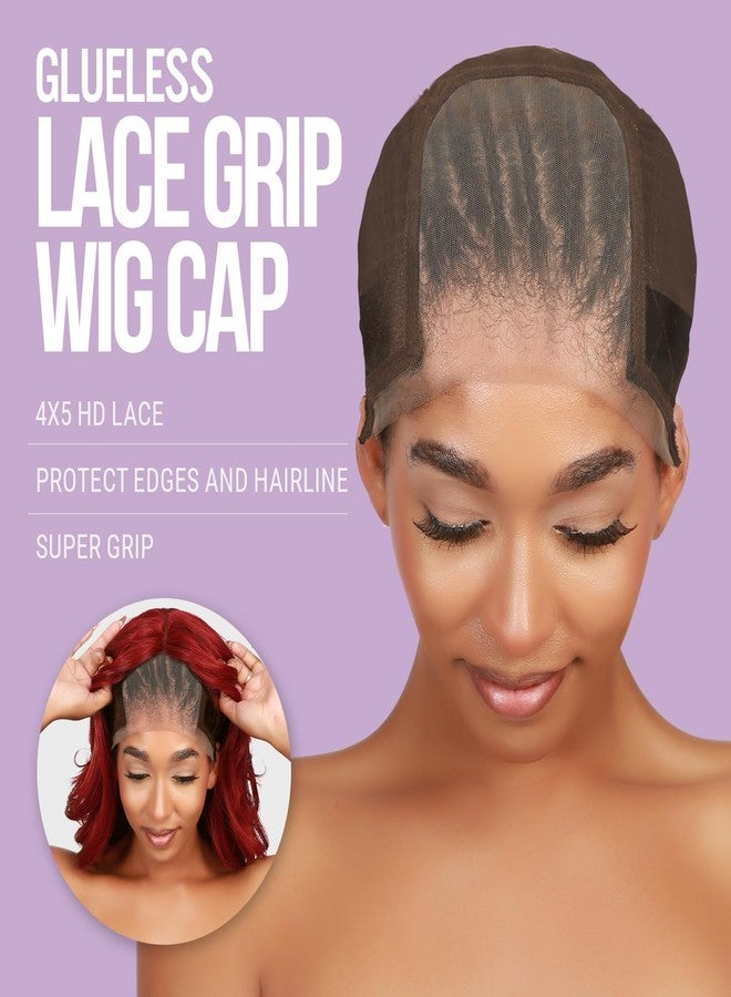 STUDIO LIMITED Non-Slip Wig Cap with Grip Band for Secure Placement, Transparent Lace for Lace Front Wigs, Available in Brown/Dark Brown/Light Beige Tones (Brown) - Image 3